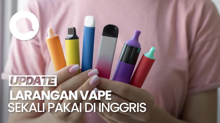  Video: Inggris Bakal Larang Penggunaan Vape Sekali Pakai Mulai 2025