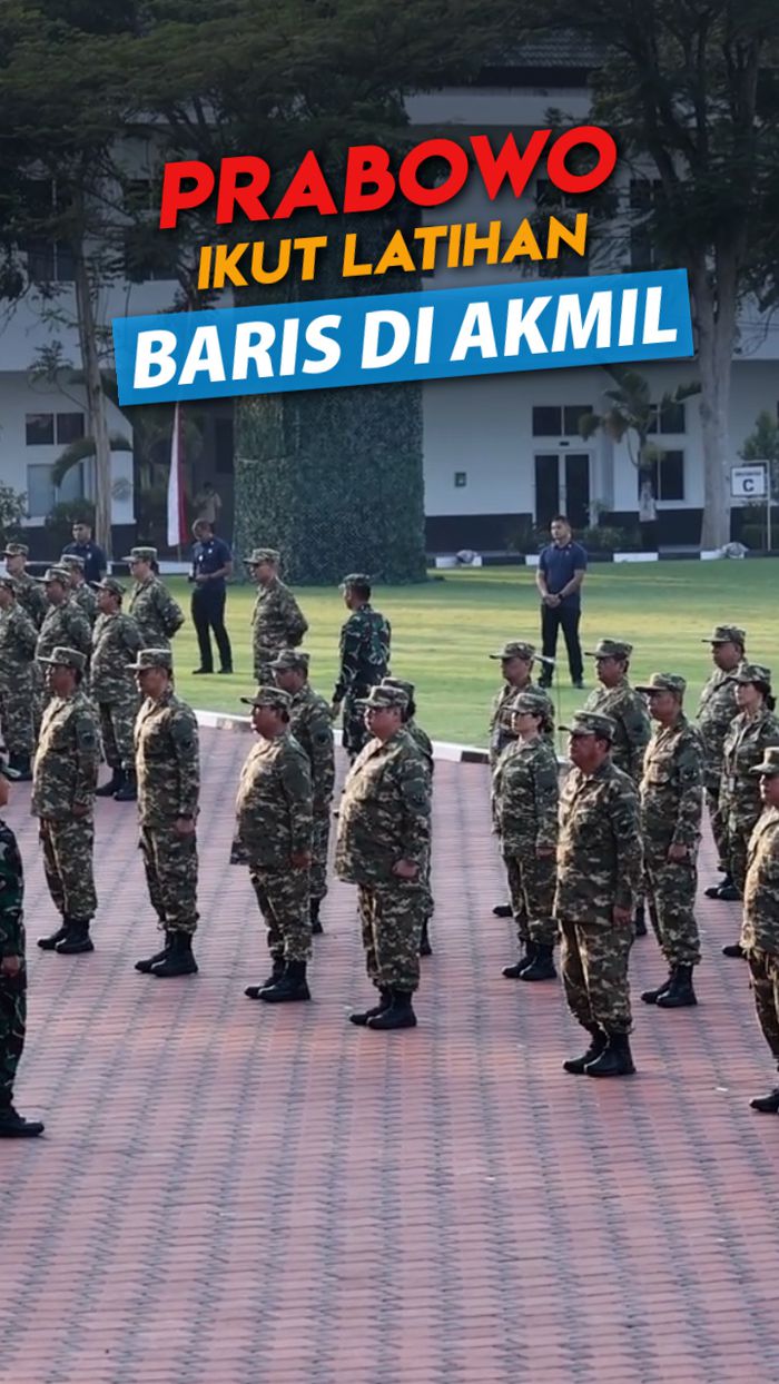 Video Momen Presiden Prabowo Ikut Latihan Baris-berbaris saat Retreat di Magelang