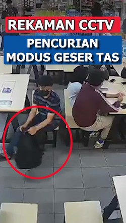 Video: Pencurian Modus Geser Tas di Kampus Depok Terekam CCTV