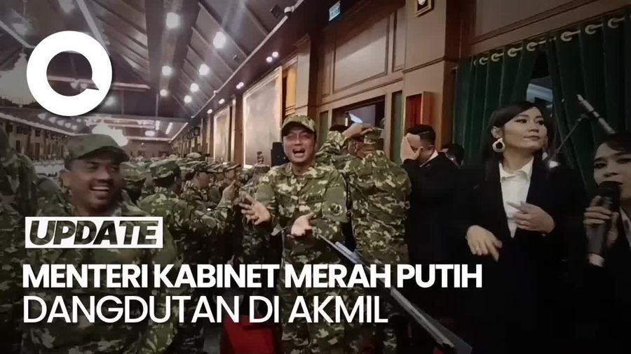 Video Menteri Kabinet Prabowo Dangdutan Seusai Makan Malam di Akmil