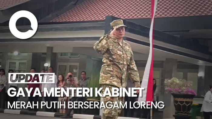 Video Gaya Sri Mulyani hingga Bahlil Pakai Seragam Loreng, Pamer Pose Hormat
