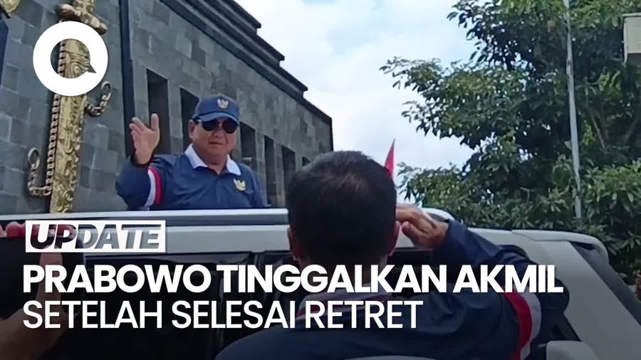 Video: Momen Prabowo Tinggalkan Akmil Magelang, Sapa Warga dari MV3 Garuda