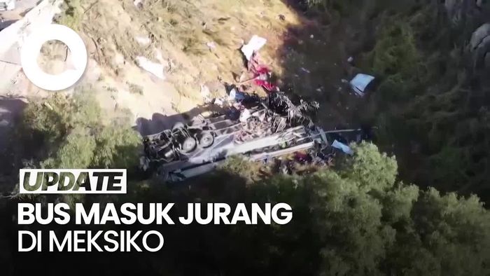 Video: Penampakan Bus Masuk Jurang di Meksiko, 19 Orang Tewas