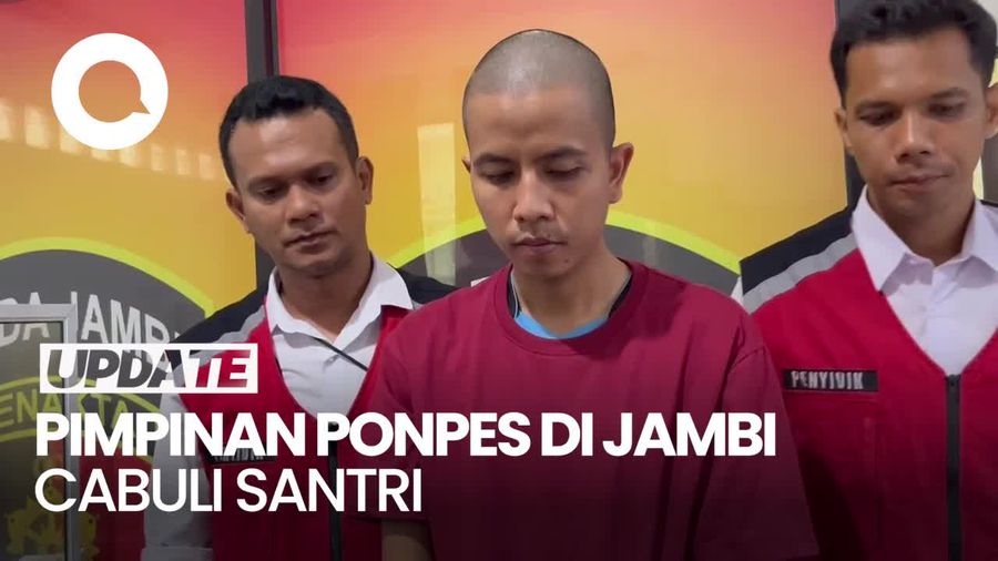 Video Tampang Pimpinan Ponpes di Jambi Ditangkap Usai Cabuli 12 Santri