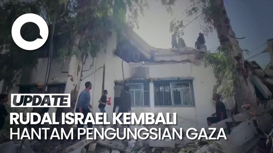 Video Serangan Rudal Israel Hantam Pengungsian di Gaza: 9 Orang Tewas
