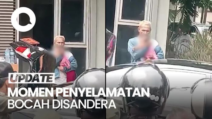 Video: Detik-detik Petugas Selamatkan Bocah yang Disandera di Pospol Pejaten