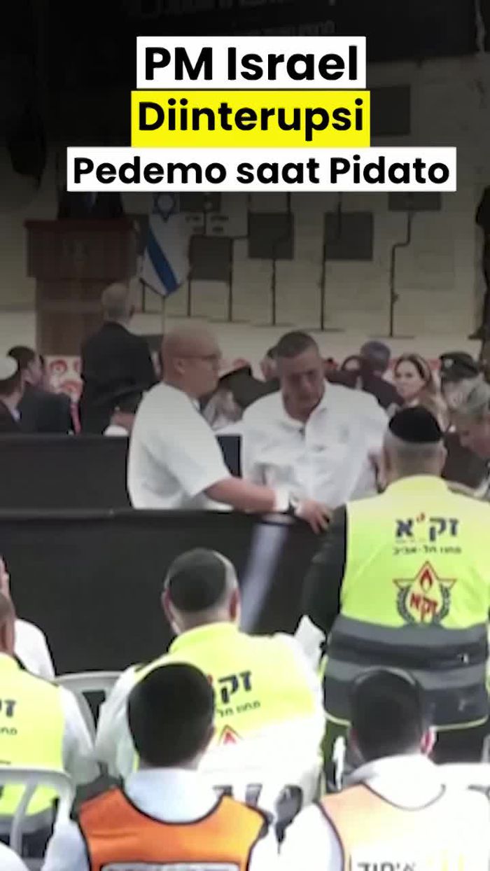 Video: Ekspresi PM Israel Didemo Warga saat Pidato, Ada Teriakan Anda Memalukan