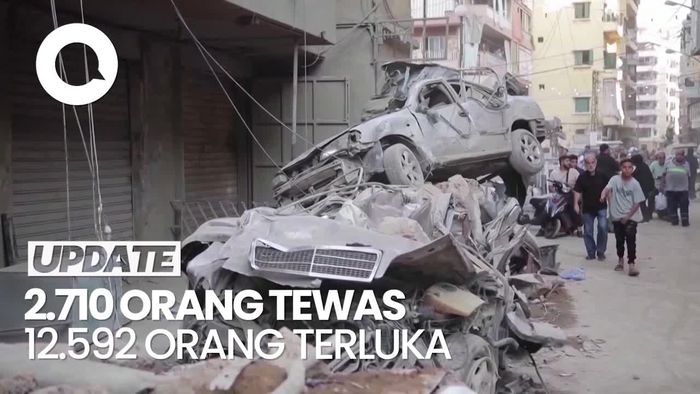  Video Korban Tewas di Lebanon akibat Serangan Israel Jadi 2.710 Orang