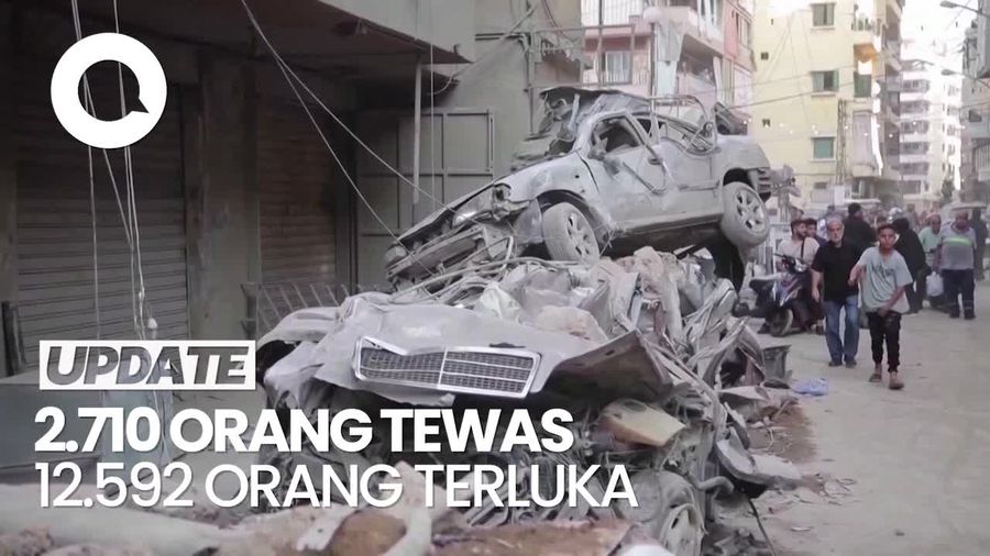  Video Korban Tewas di Lebanon akibat Serangan Israel Jadi 2.710 Orang