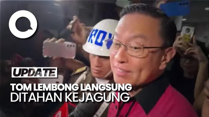 Video Senyum Tom Lembong Berompi Tahanan Kejagung