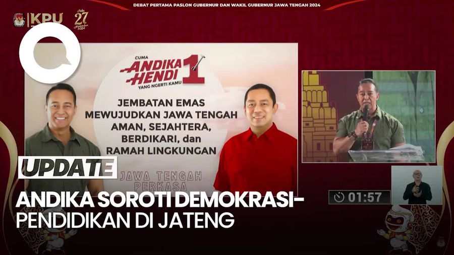 Video Andika Buka Debat: Hari Ini Tren Indeks Demokrasi di Jateng Memburuk