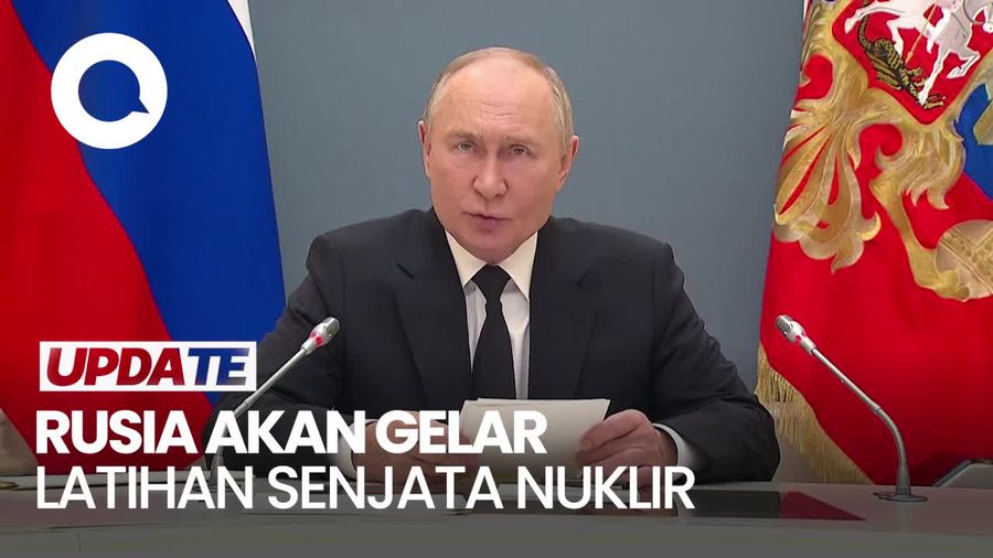 Video: Putin Umumkan Rusia akan Gelar Latihan Penggunaan Senjata Nuklir