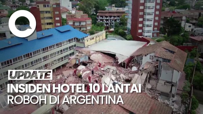 Video: Penampakan Hotel di Argentina Roboh, 1 Lansia Tewas-Belasan Orang Hilang