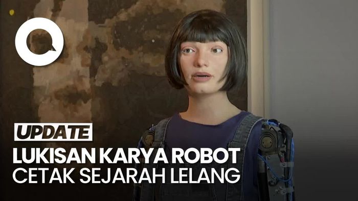 Video: Lukisan Karya Robot Ai-Da akan Dilelang Rp 1,9 Miliar