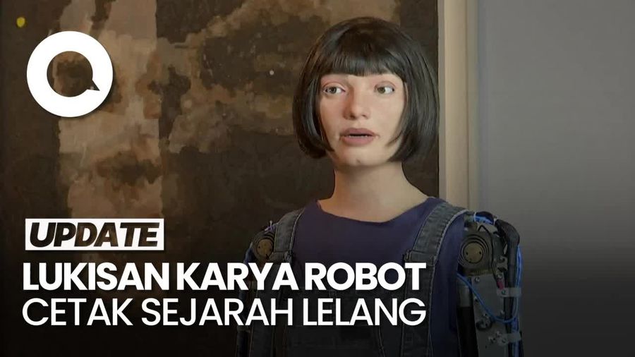 Video: Lukisan Karya Robot Ai-Da akan Dilelang Rp 1,9 Miliar