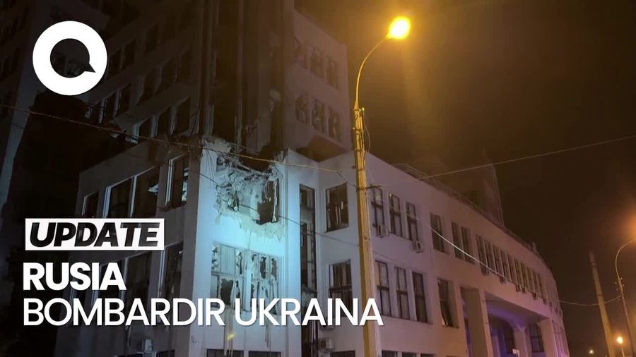 Video: Rudal Rusia Hancurkan Bangunan Bersejarah di Ukraina