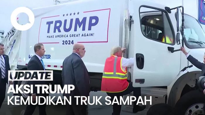 Video: Trump Jadi Sopir Truk Sampah saat Kampanye di Wisconsin
