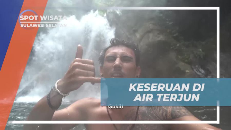 Mencoba Keseruan Bermain di Air Terjun Indah Sulawesi Selatan