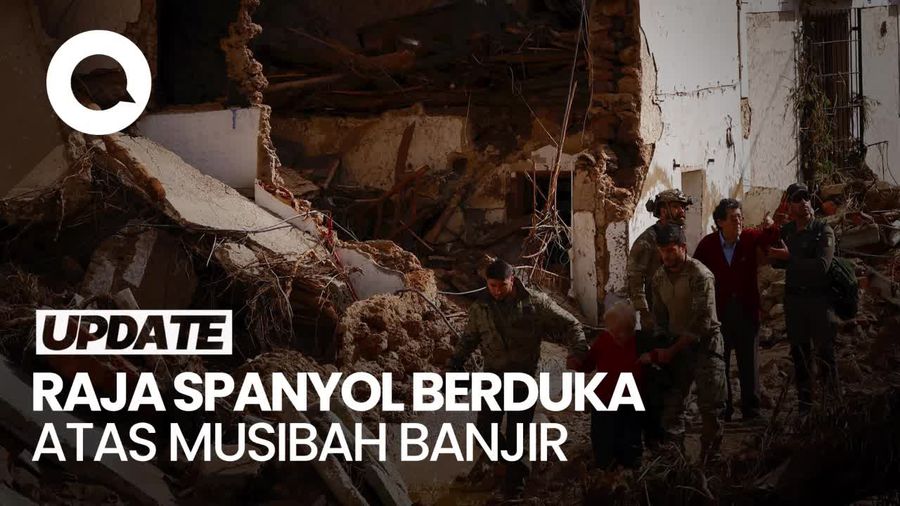 Video: Sudah 95 Orang Tewas Akibat Banjir, Raja Spanyol Sampaikan Belasungkawa