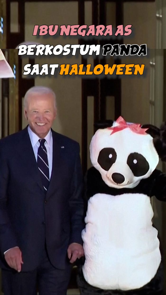 Video: Jill Biden Berkostum Panda di Perayaan Halloween Gedung Putih