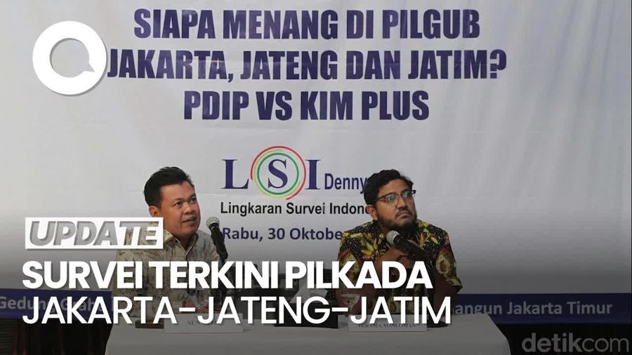 Video: LSI Denny JA Rilis Survei Pilgub Jakarta-Jateng-Jatim, Apa Hasilnya?
