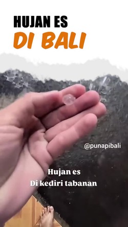 Video: Hujan Es Terjadi di Wilayah Tabanan Bali