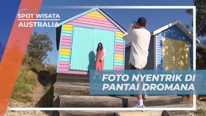 Berfoto di Pantai Dromana dengan Rumah Warna-warni yang Menawan, Australia