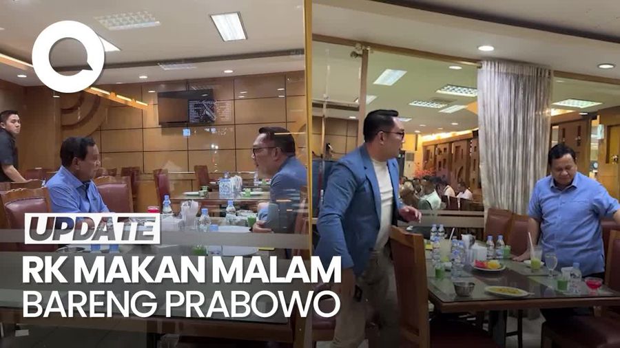 Video: Momen RK Makan Malam Bareng Prabowo di Restoran Padang