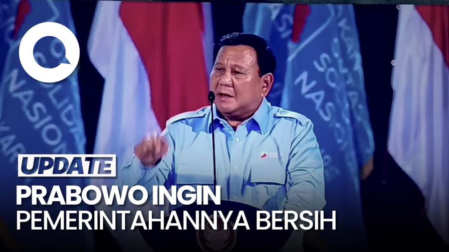 Video Prabowo: Tidak Ada Negara Berhasil Tanpa Pemerintah yang Bersih