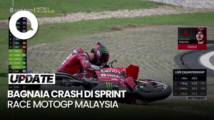 Video Detik-detik Bagnaia Jatuh, Untungkan Martin Kejar Titel Juara Dunia