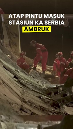 Video: Detik-detik Atap Stasiun Kereta Api di Serbia Ambruk, 13 Orang Tewas