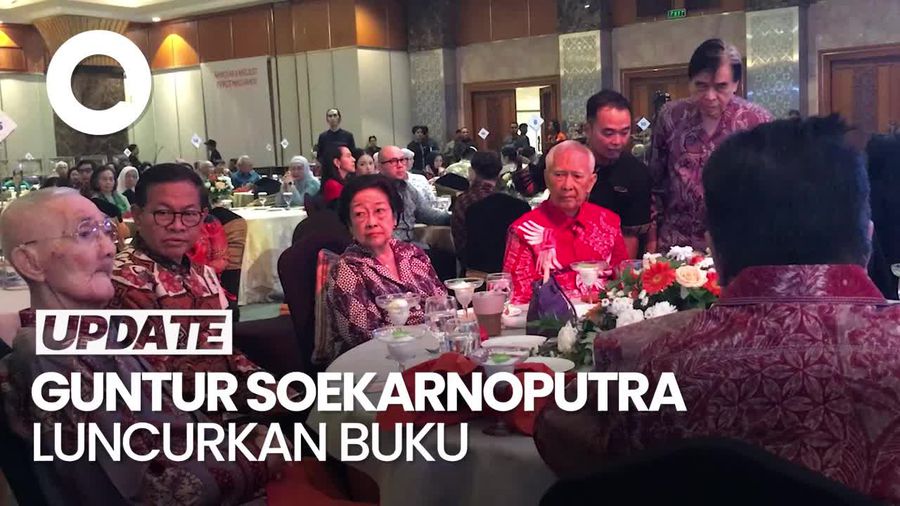 Video: Megawati hingga Pramono-Rano Hadiri Peluncuran Buku Guntur