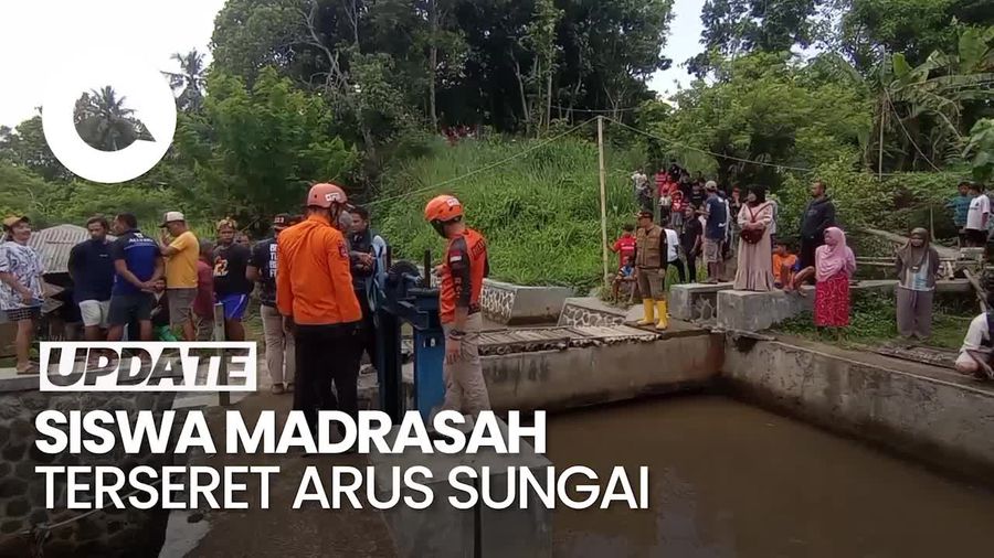 Video: Seorang Siswa Madrasah di Tasikmalaya Hilang Terseret Arus Sungai Citanduy