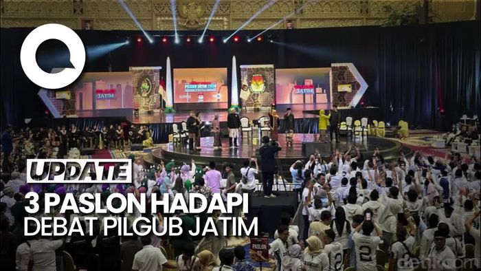 Video: Gaya 3 Paslon Pilgub Jatim saat Hadiri Debat Kedua