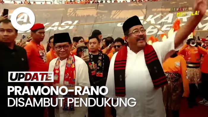 Video: Pramono-Rano Tiba di Kampanye Akbar Diiringi Marching Band