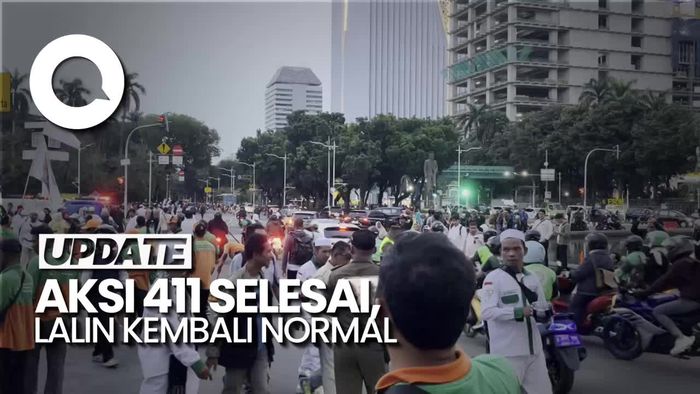 Video: Massa Aksi 411 Bubar, Jalan Medan Merdeka Barat Kembali Dibuka