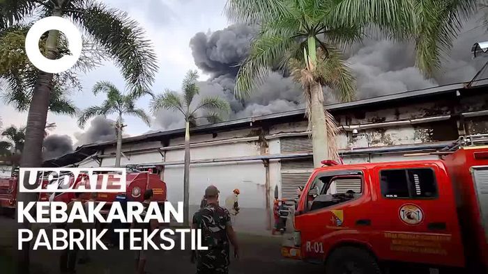 Video: Penampakan Kebakaran Pabrik Tekstil di Baleendah Bandung