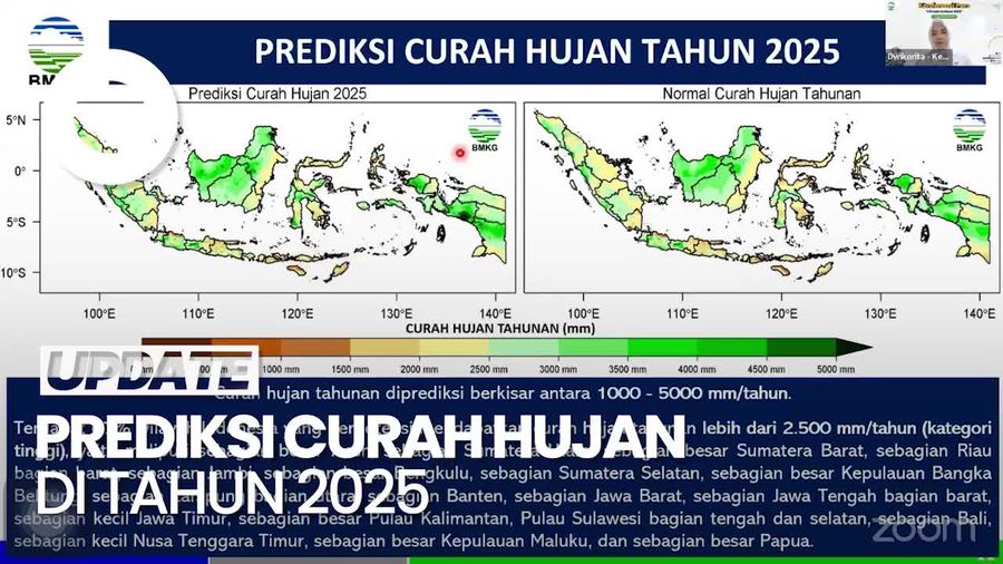 Video Prediksi BMKG: Hujan Lebat Bakal Guyur 67% Wilayah Indonesia di 2025