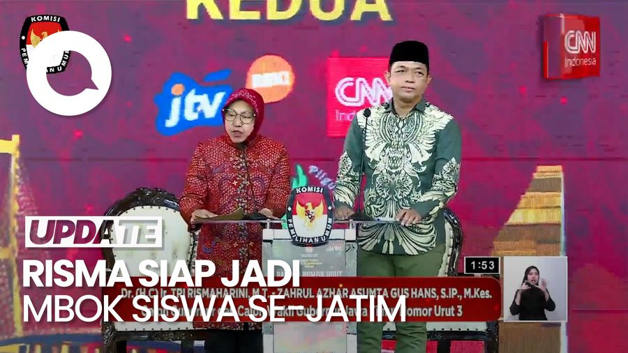 Video Risma di Debat Pilgub: Saya Akan Jadi Mbok Siswa se-Jatim