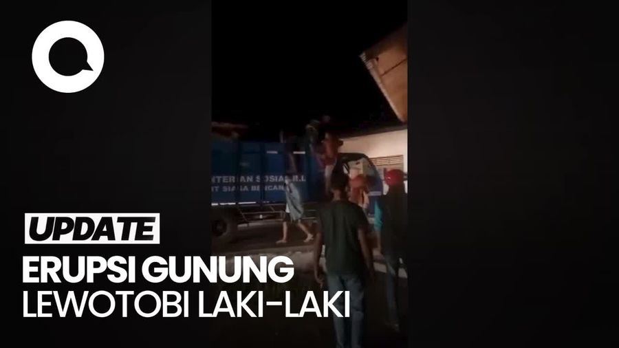 Video Kepanikan Warga saat Gunung Lewotobi Laki-laki Meletus