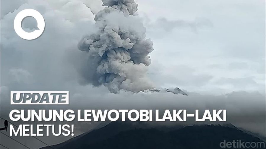 Video Gunung Lewotobi Laki-laki Meletus, 9 Orang Tewas