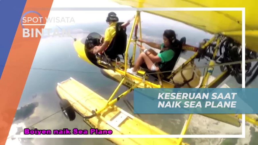 Keseruan Menaiki Sea Plane di Pantai Bintan