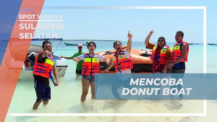Mencoba Sensasi Donut Boat yang Seru di Bara Beach Sulawesi Selatan