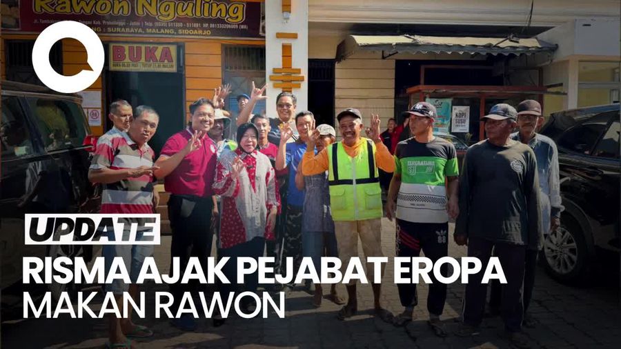 Video Momen Nostalgia Risma di Rawon Nguling Probolinggo