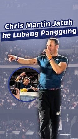 Video: Momen Chris Martin Jatuh di Lubang Panggung Melbourne