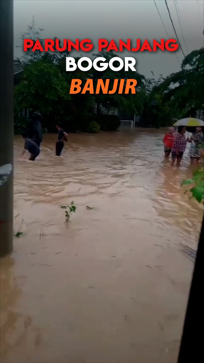 Video: Diguyur Hujan Deras, Perumahan di Parung Panjang Bogor Banjir
