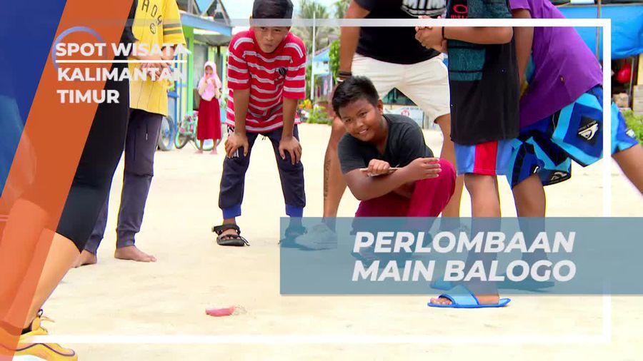 Bersaing Ketangkasan dalam Perlombaan Main Balogo di Pulau Derawan Kalimantan Timur