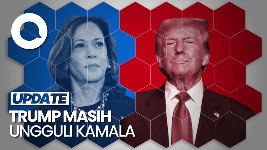 Video Grafis Perolehan Suara Sementara Trump Vs Kamala di Pilpres AS