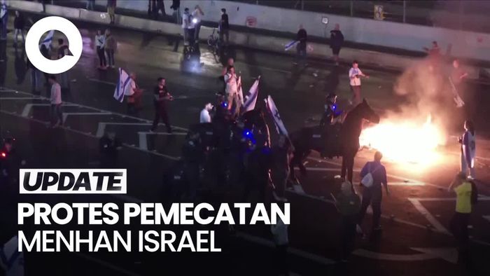 Video Massa Protes di Tel Aviv Buntut Pemecatan Menhan Israel