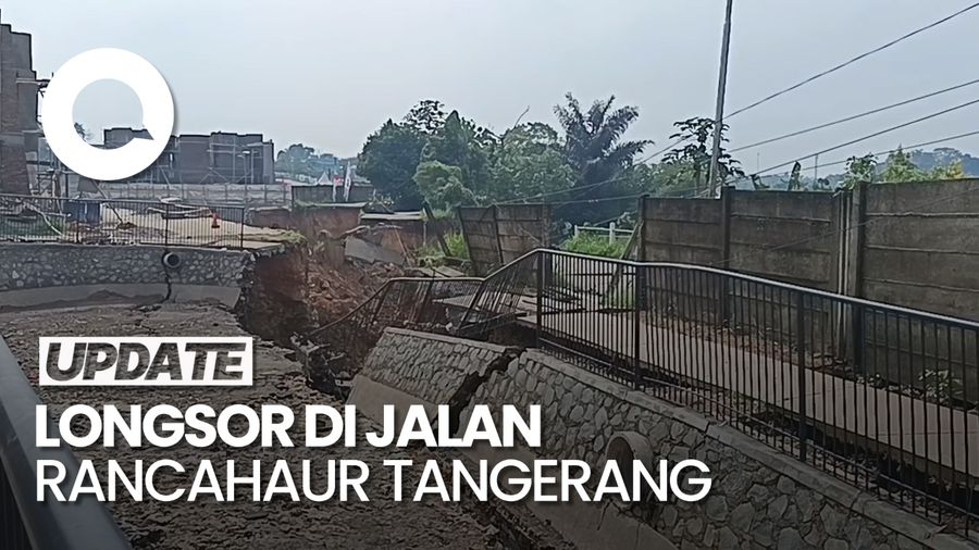 Video Kondisi Terkini Longsor Putus Jalan Penghubung Tangerang-Bogor